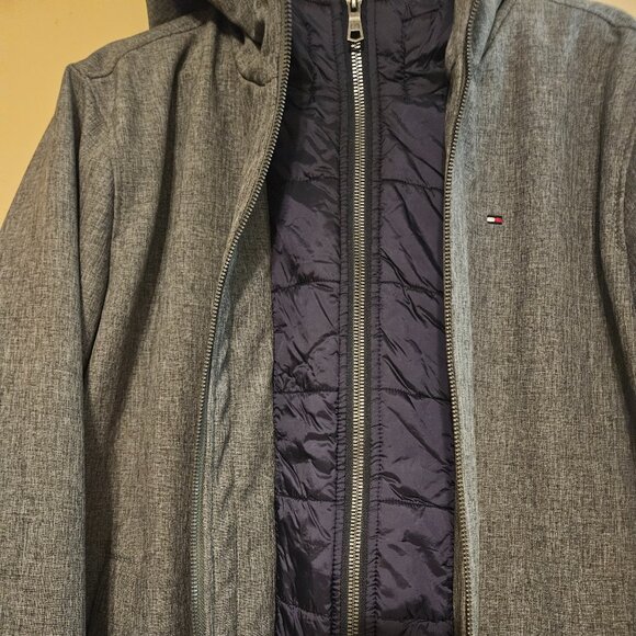 Tommy Hilfiger Hooded Quilted Jacket – Gray– Men’s Size XL - Picture 4 of 9
